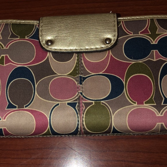 Vintage Multicoloured bifold Coach wallet - Picture 5 of 12